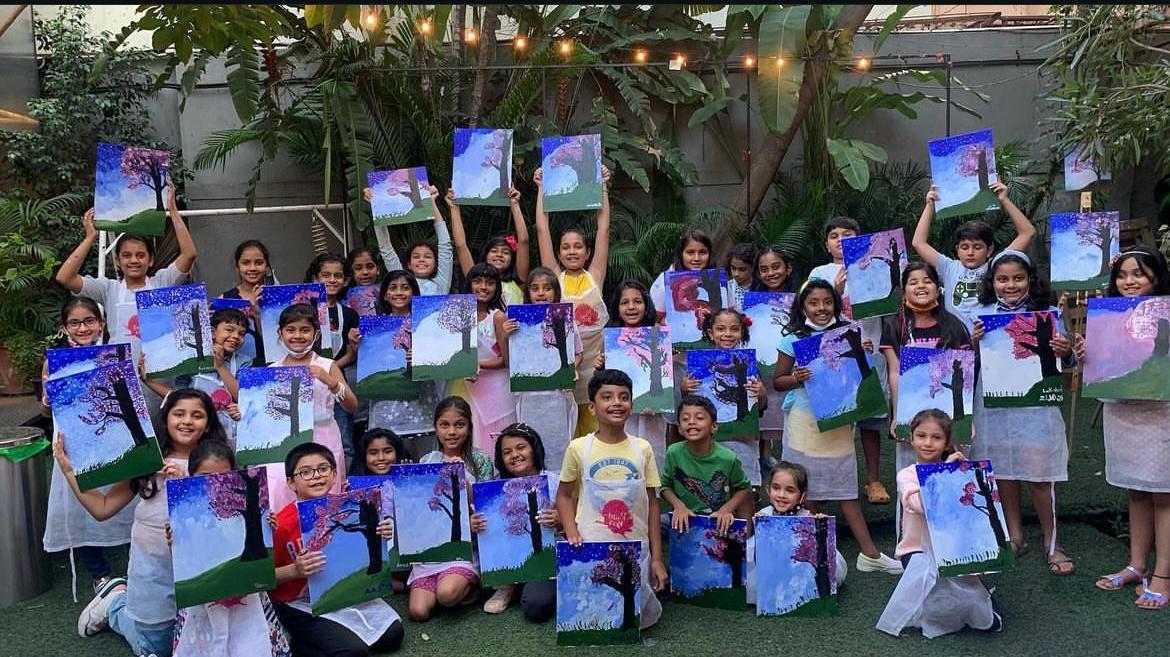 Kids painting workshop at KD Arts Goregaon