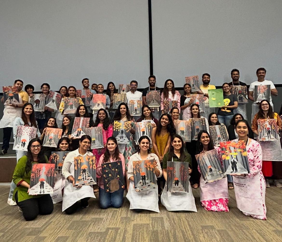 KD Arts group painting session